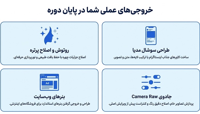 خروجی دوره فتوشاپ پارسه